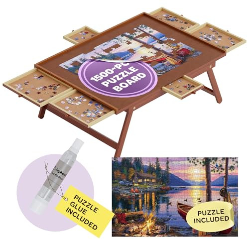 JoyBerri Jigsaw Puzzle Board with Free Puzzle 1500 Piece Jigsaw Table New
