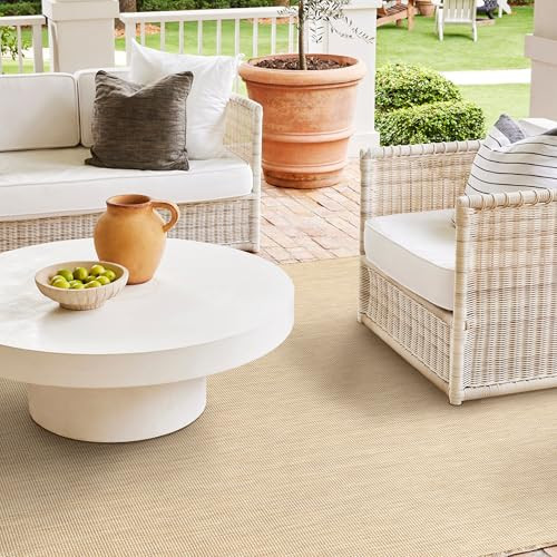 Nuloom Outdoor Performance Collection Area Rug 3' 6" x 5' Nakia Brown/Ivory New