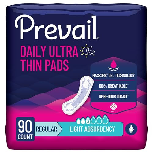 Prevail Incontinence Bladder Control Pads Light Absorbency Regular 90 Count New