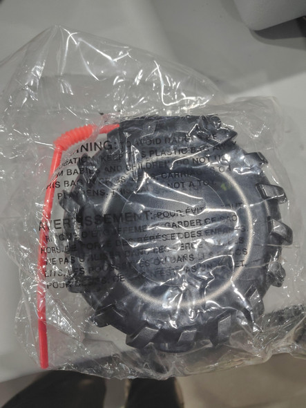 BIRTHDAY EXPRESS TIRE MOLDED CUP (20 OZ) WITH STRAW INCLUDED - BLACK/RED New