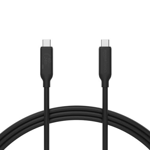 AMAZON BASICS USB-C TO 4 FAST CHARGER CABLE 40 GBPS PACK OF 1 BLACK