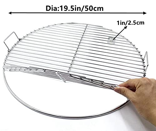ZHOUWHJJ BBQ Stainless Steel 19.5 Inches Round Cooking Grate Cooking Grid New