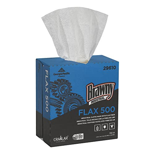 Brawny Industrial Flax 500 Light Duty Cloths 10 Boxes 132 Cloths Per Box New