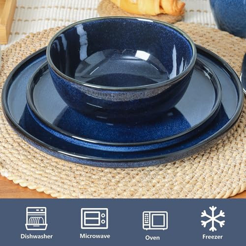 Vicrays Ceramic Dinnerware Set 16 Dinner Plates Dessert Plates Salad Bowls New