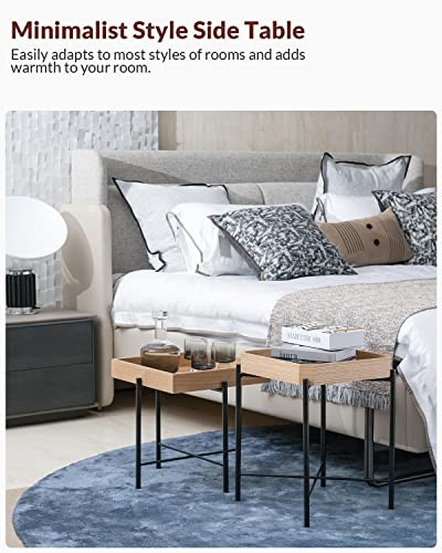 STARWAY End Tables Set of 2 Wood Modern Coffee Nesting Table Night B09Z35QCLK New