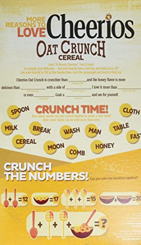Cheerios Honey Oat Crunch Gluten Free Cereal 24 Oz (Pack Of 8) - NEW New