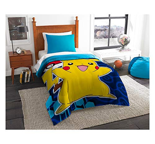 Pokemon Pika Pokeball Twin Comforter