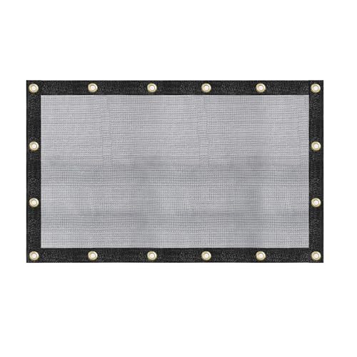 Windscreensupplyco 55-70% Mesh Tarp/Shade Cloth Heavy Duty, Black, 16'X24' New