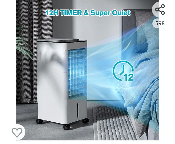 FLOWBREEZE AIR CONDITIONER, 3-IN-1 EVAPORATIVE AIR COOLER - WHITE/GRAY