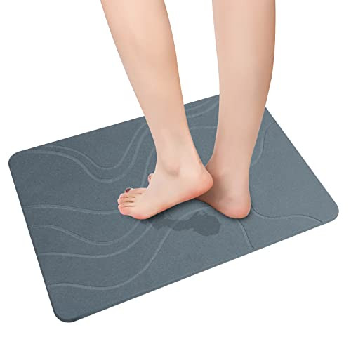 Bath Stone Mat, Non-Slip Fast Drying Absorbent Natural Diatomaceous Earth Mat New