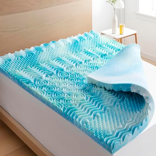 Planet Sleepings 2 Inch Memory Foam Mattress Topper 7-Zone Cooling Gel TwinXL New