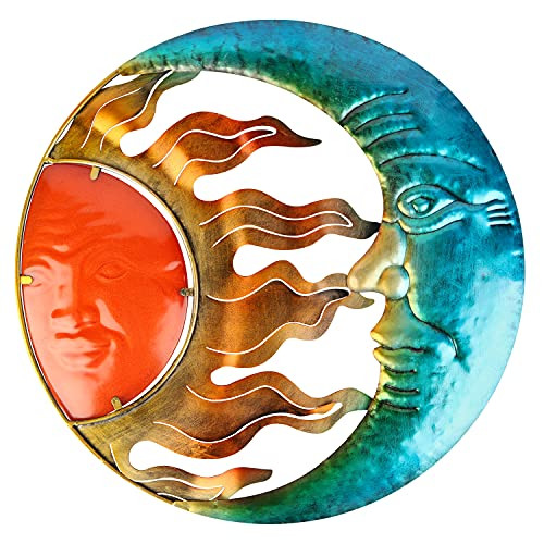 John’s Studio Sun Wall Decor Outdoor Metal Moon Hanging Art - B08XBTTMRP New