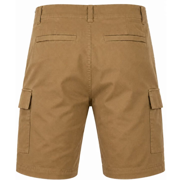 BLU ROCK MEN'S SUPER STRETCH CARGO SHORTS - SIZE: MEN 36 - TIMBER New
