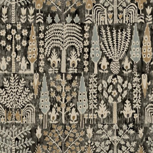 RoomMates Black Persian Ikat Peel and Stick Wallpaper B0BF7N425B New