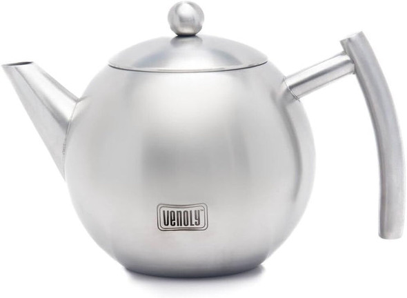 VENOLY STAINLESS STEEL TEA POT 1 LITER - STAINLESS
