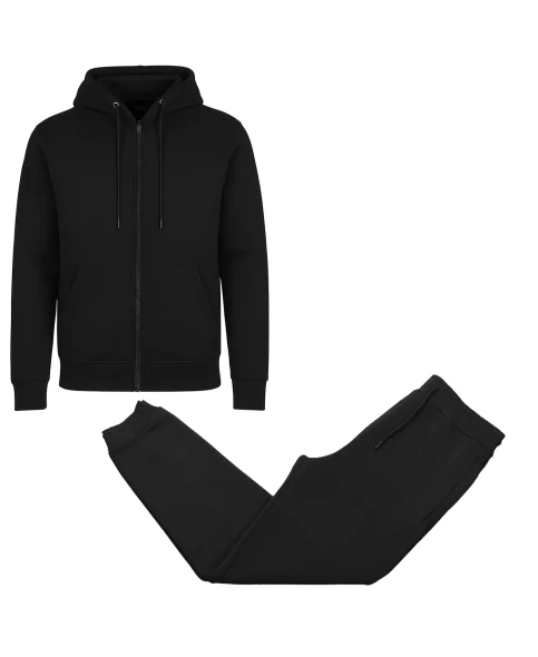 BLU ROCK NEW YORK HOODIE JOGGER SWEATPANTS 2-PIECE SET - SIZE: MEN 3XL - BLACK