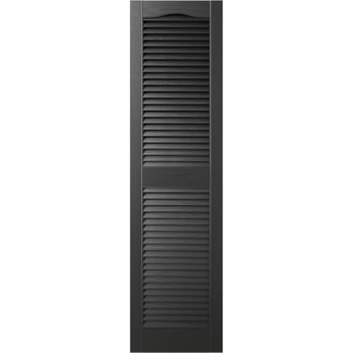 Ekena Millwork Lifetime Vinyl LL1S14X03600BL Standard Cathedral Louver - Black New