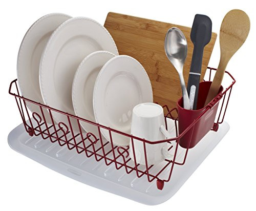 Rubbermaid 18L x 14.7W x 1.3H Clear Plastic Dish Drainer B000IZC082 - White New
