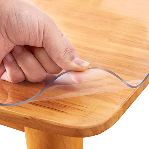 24x50 inch Transparent PVC Table Cover Protector Kitchen Dining Room Coffee New