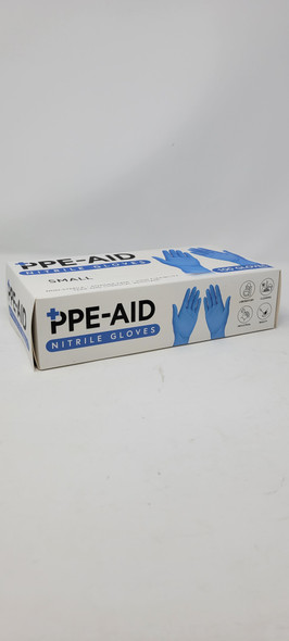 PPE-AID NITRILE EXAM GLOVES, SMALL, 100 GLOVES New