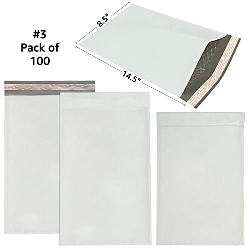 StarBoxes 100 Poly Bubble Mailer Bags 8.5x14.5" #3 Pouches Envelopes B009LPUAWI New