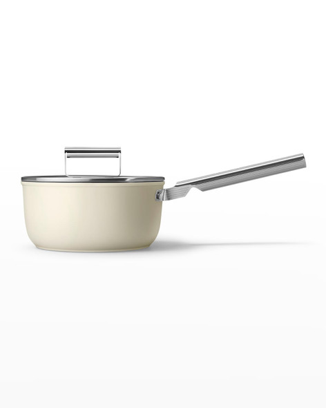 3-Quart Cream Aluminum Nonstick Saucepan by Over The Moon New