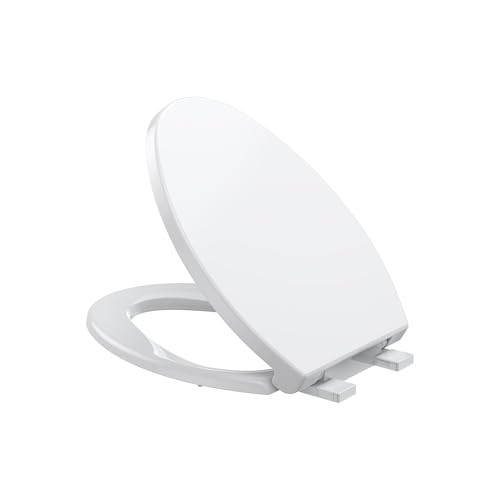 Garvee Elongated Toilet Seat Built-in Toddler Potty Seat Soft Close - White New