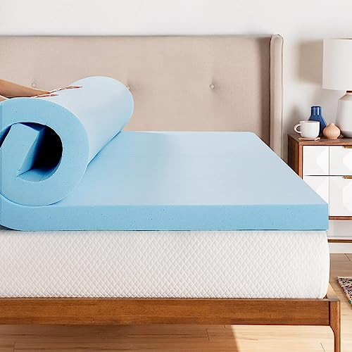 ORTHOMTEX 3" Cooling Gel Memory Foam Mattress Topper King Cover - NEW New