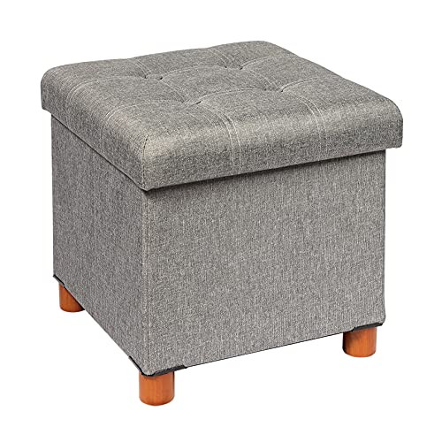 B092HXFTSK Generate PINPLUS Storage Ottoman Stool - Grey New