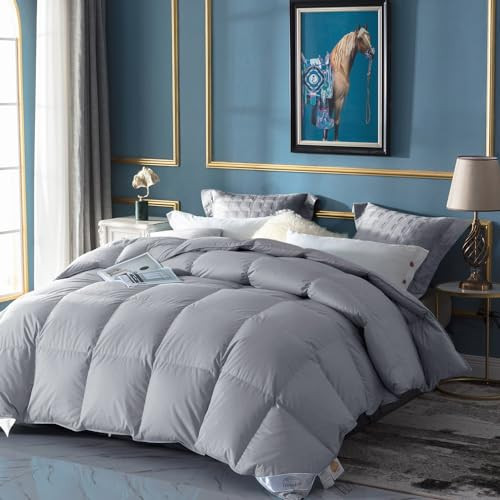 WarmKiss Twin Down Comforterd, Duvet Insert Premium Grey 68x90, B08CXPWNY3 - NEW New