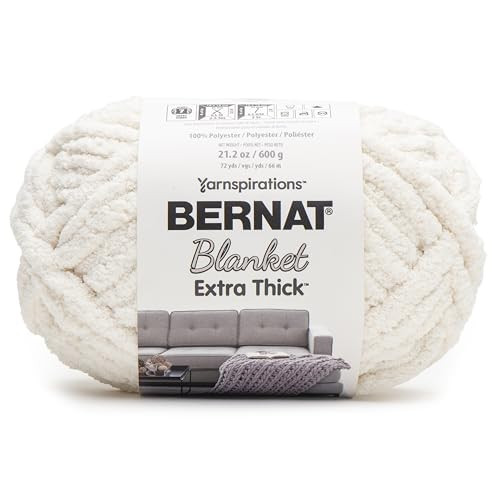 Spinrite Bernat Blanket Extra Thick 600g-Vintage White New