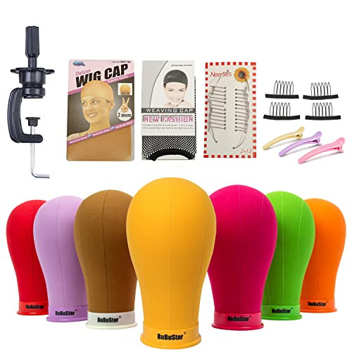 Wig Canvas Block-Head for Making Wigs Display 22'', Yellow New