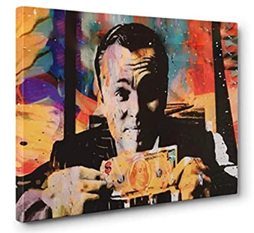 Wall Street Motivational Art Work Fear Greed Framed Canvas Stock Market Wolf New