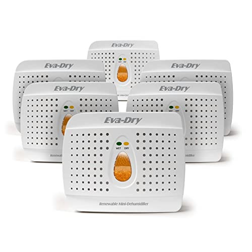 Eva-Dry E-333 Wireless Mini Dehumidifier 6-Pack Rechargeable B0872KTHX7 New