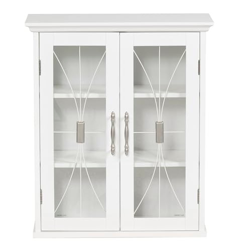 Teamson Home Delaney Removable Two-Door Wall Cabinet, A7C930930 - White New