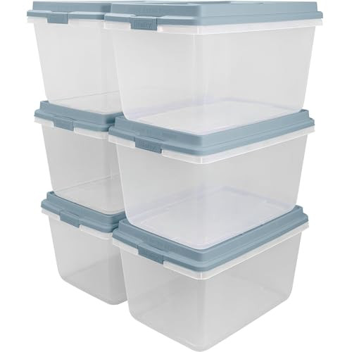Hefty HI-RISE Stackable Storage Bins - 72qt 6 Pack - Multi Color New