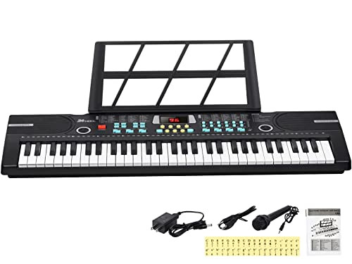 Kids Keyboard Piano 61 Keys, Gift for Boys Girls [Black] - B08RHKCHKQ New