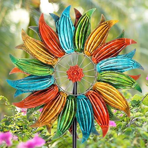 aboxoo 360 Wind SpinnerExtra Large Wind Spinners 22.8in_Brown New