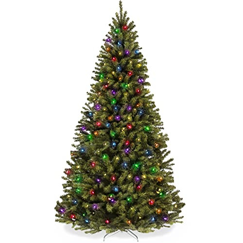 Best Choice Products 6ft Pre-Lit Christmas Tree Spruce Hinged Tree w/LED Lights New