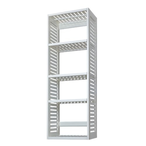 Hartford 24" Ventilated Wood Closet Tower B004YKDV76 - Antique White New