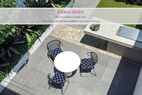 FBTS Prime Outdoor Seat Cushions Set of 2 Patio Chair Cushions with Ties New