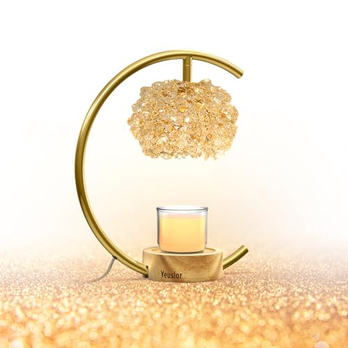 YEUSLOR CANDLE WARMER LAMP FOR JAR CANDLES WITH BRIGHTNESS&amp;TIMER - GOLD