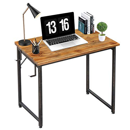 Lufeiya Small Solid Wood Computer Desk Rustic Home Office Student Study - Brown New