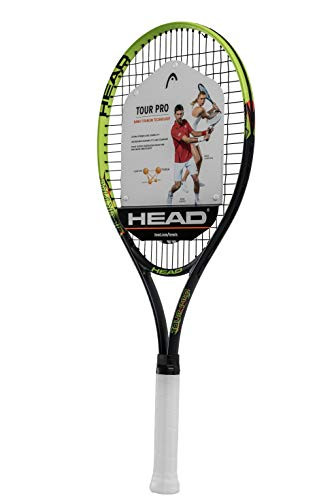 HEAD Tour Pro Tennis Racket Pre-Strung Light Balance 27" 4 1/2" Grip - Yellow