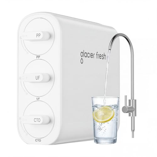 GLACIER FRESH 0.01ΜM ULTRA FILTRATION UNDER SINK WATER FILTER FAUCET - WHITE