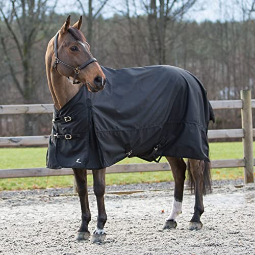HORZE Nevada 1200D Lightweight Horse Turnout Rain Sheet No Fill Black 84 in New