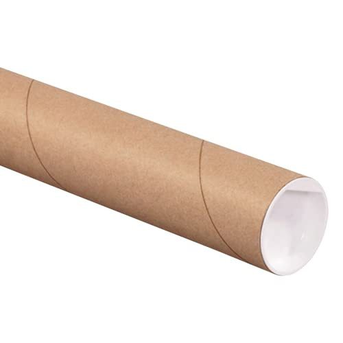 Cardboard Tubes with Caps 30"L x 2"W x 2"H Pack 50 Poster Tube B00BT33W2K - NEW New