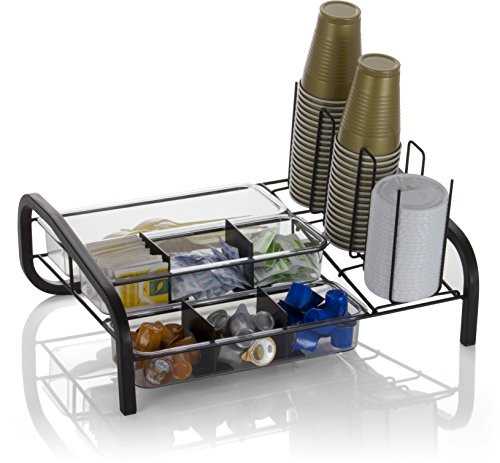 Officemate BreakCentral Multi Breakroom Organizer, Pod Holder, Black - 28002 New