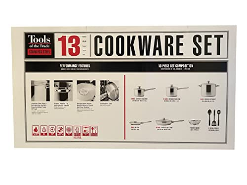 TOOLS OF THE TRADE STAINLESS STEEL 13 PIECE SGB01N2LTNXVUS - SILVER New