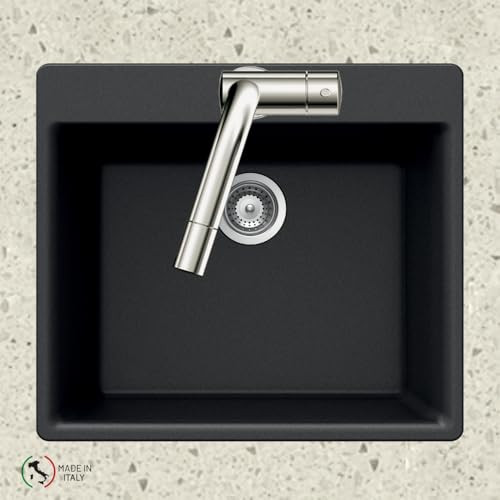 Houzer 24" Granite Composite Drop-in Topmount Single Bowl Kitchen Sink New
